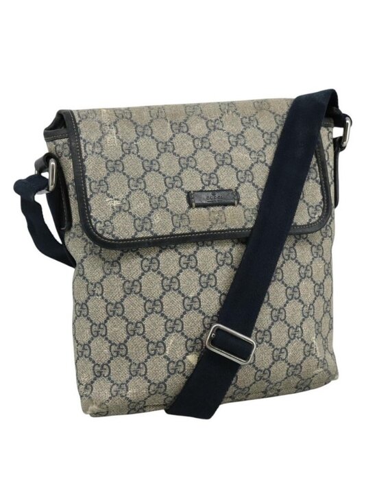 GUCCI Handbags - Authentic GUCCI GG Supreme Shoulder Bag PVC Navy 223666